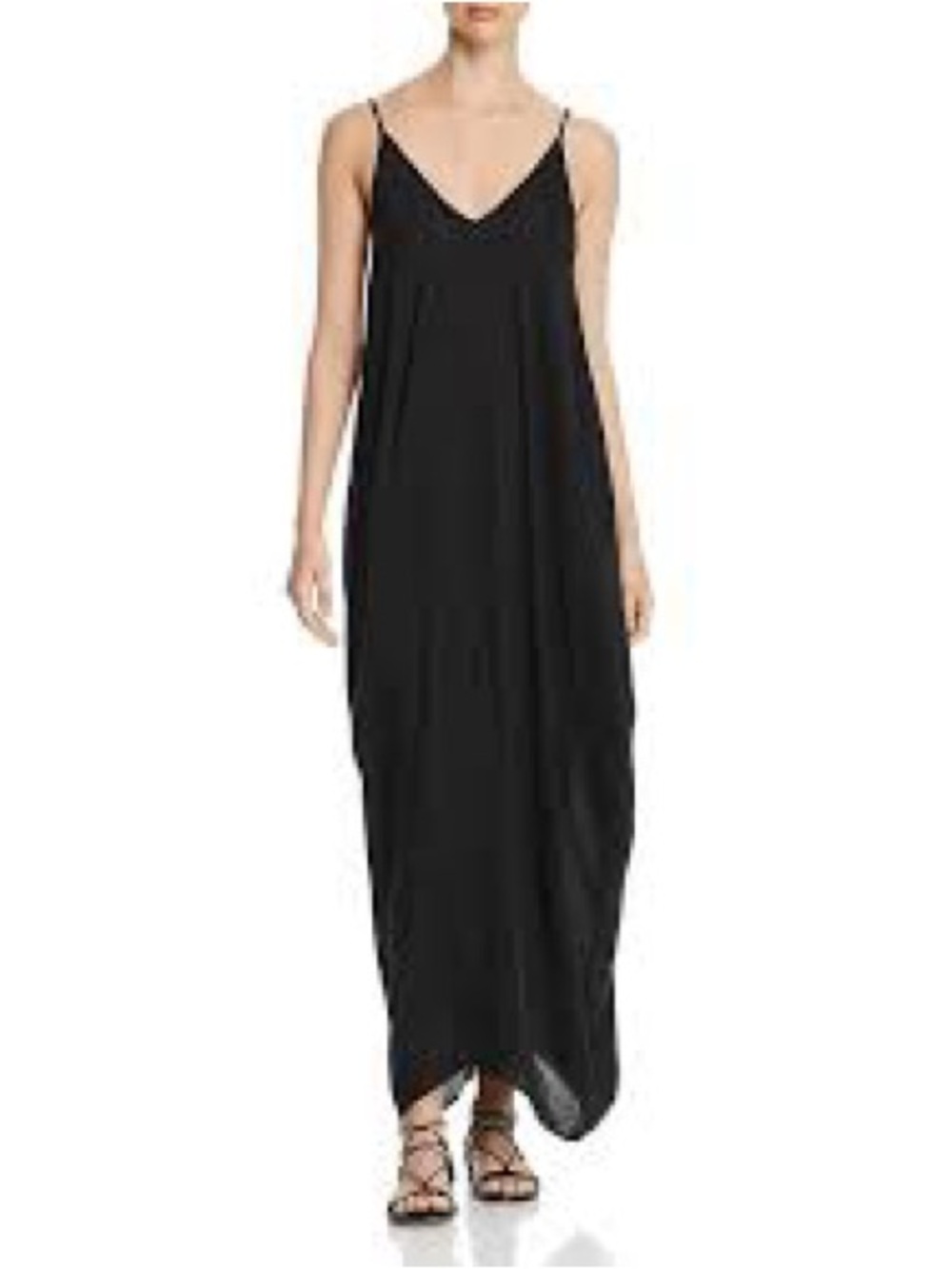 Elan Black Spaghetti-Strap Maxi Dress